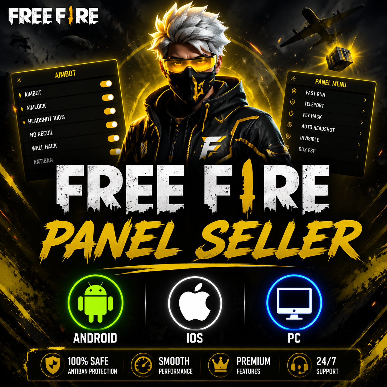 FREE FIRE PANEL AN:, IOS & PC